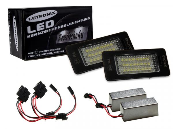 2 x Premium LED Kennzeichenbeleuchtung Kennzeichenleuchten KB7 Superb  Octavia Caddy Touran T5 Transporter : : Auto & Motorrad