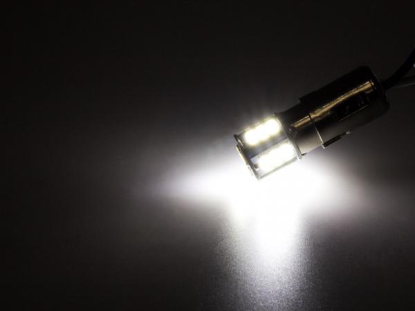 Preview: 24V 18 SMD 5630 LED Leuchtmittel BA15S P21W Weiß Blau Rot Grün