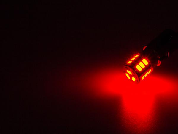 Preview: 24V 18 SMD 5630 LED Leuchtmittel BA15S P21W Weiß Blau Rot Grün