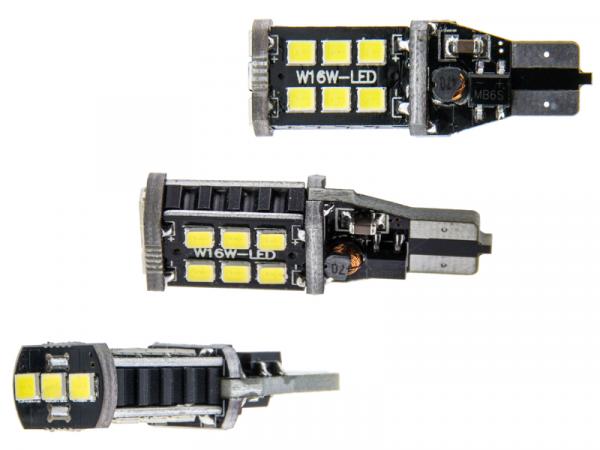 Preview: 2x 15 SMD W16W CAN-Bus LED Rückfahrlicht für Citroen C4 Picasso II