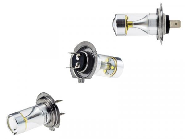 Preview: 2x 30 Watt LED Leuchtmittel H7 Sockel mit XBD LEDs 6000K