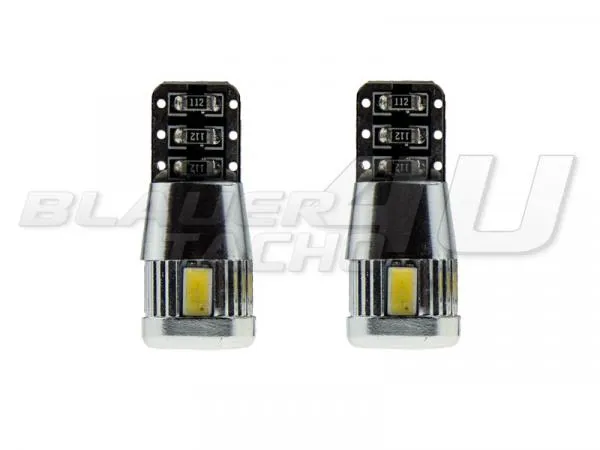 2x 6 SMD 5630 LED Leuchtmittel W5W T10 Can-Bus Weiß Silber