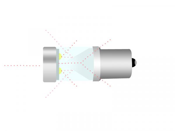 Preview: 2x 9 Watt XBD-Chip LED BA9S T4W Can-Bus Weiß 6000K