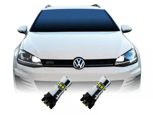 2x PW24W LED Tagfahrlicht VW Golf 7 mit Xenon 50W XBD-Chip