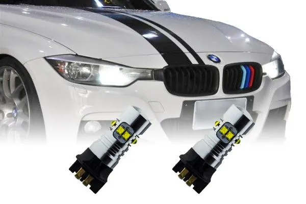 2x PW24W LED Tagfahrlicht passend für BMW F30 ohne Xenon 50W XBD-Chip