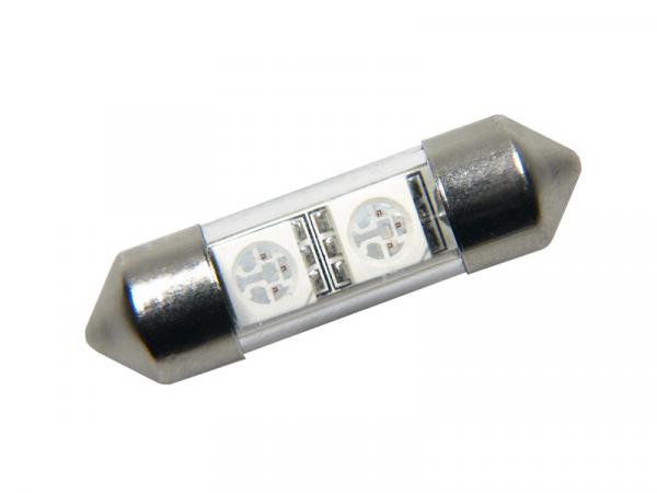2 KFZ Lampe Soffitte Innen 36mm 16 SMD LED Weiss Sofitte E7K6 