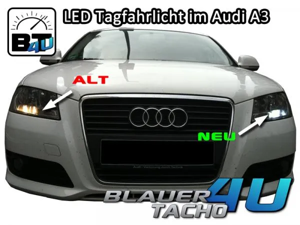 LED Tagfahrlicht TFL Set Ba15s 26 SMD Can-Bus für Audi A6, C6 Typ 4F ab 2004
