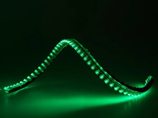Flexible 24 LED Stripes mit SMD LEDs Wasserdicht 12V grün