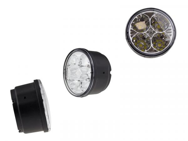 4 Emitter LED Tagfahrlicht Rund Ø 70mm inkl. Relais