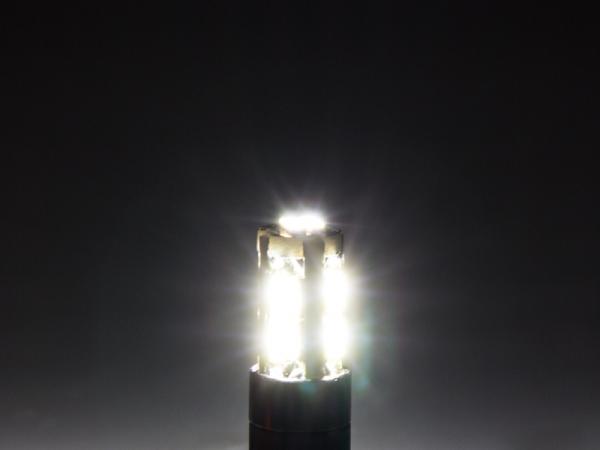 Preview: 1x 18 SMD 4104 LED Leuchtmittel 360° W5W T10 Glassockel Weiß 250LM