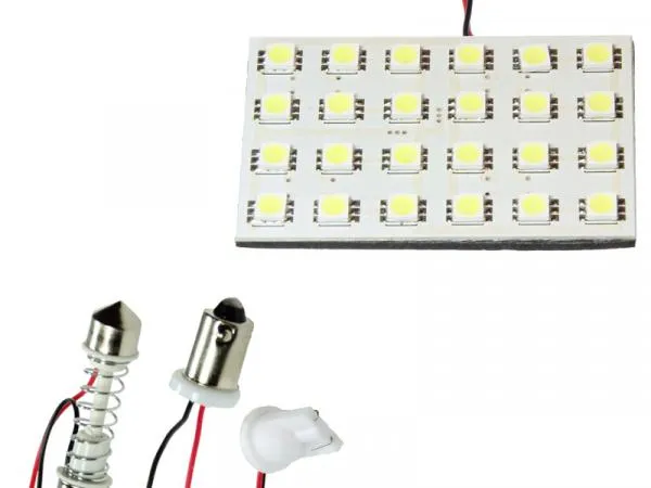 24 SMD 3Chip LED Innenraum Modul Platine mit Kombianschluss