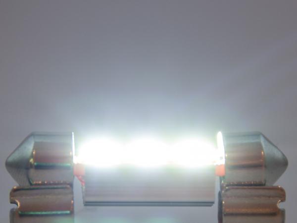 Preview: LED Kennzeichenbeleuchtung 2x C5W 36mm 6x5630 LED Soffitte weiß CAN-Bus