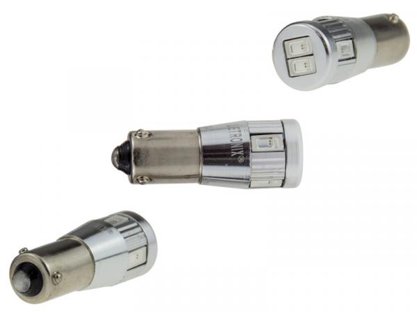 6 SMD 5630 LED Leuchtmittel BaY9s H21W CAN-Bus Gelb/Orange Silber