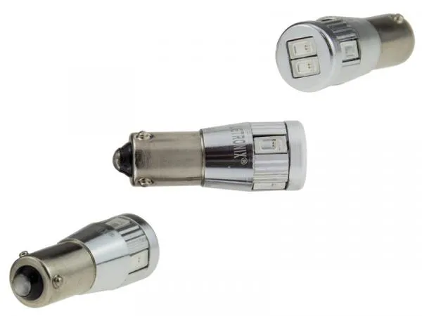 6 SMD 5630 LED Leuchtmittel BaY9s H21W CAN-Bus Gelb/Orange Silber