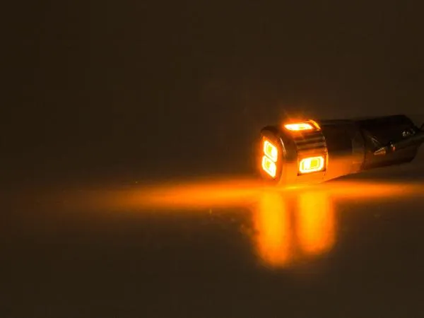 6 SMD 5630 LED Leuchtmittel BaY9s H21W CAN-Bus Gelb/Orange Silber