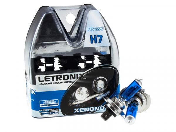 LETRONIX H7 12V 55W Halogen Leuchtmittel 8500K Xenon Gas Ultra White