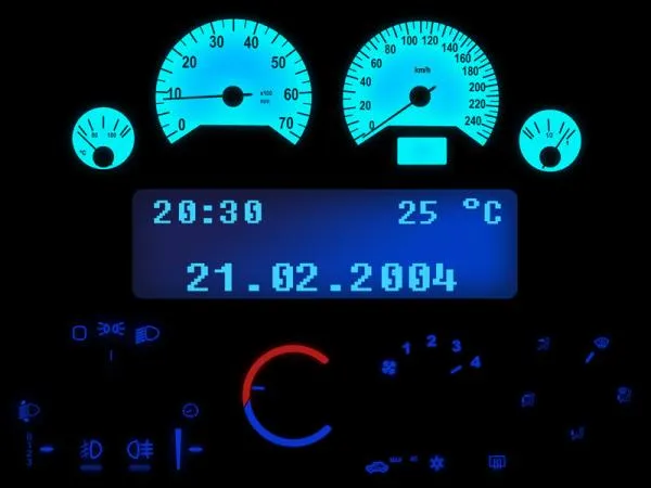 Blauer Tacho Komplettset für Opel Astra G Zafira A Corsa C