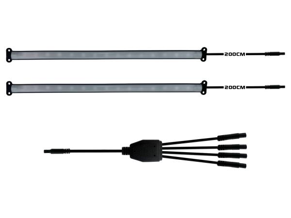 Preview: Erweiterungsset Fußraumbeleuchtung 2x 25cm LED-Leisten für RGBIC Ambientebeleuchtung