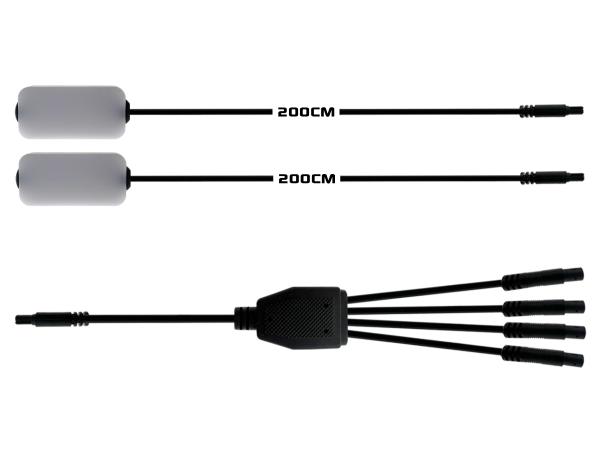 Preview: Erweiterungsset Fußraumbeleuchtung 2x LED-Module für RGBIC Ambientebeleuchtung