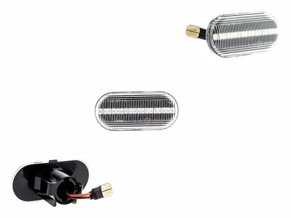 Preview: LED Seitenblinker Blinker Klar Silber Module für Renault Clio I Typ 57 1990-1998