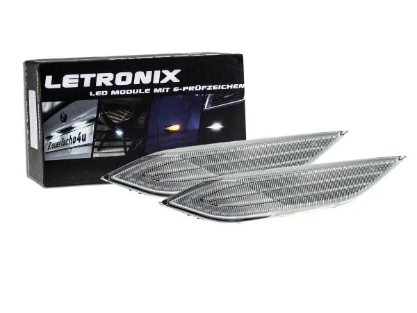 LED Seitenblinker Blinker Klar Silber Module für Porsche Cayenne Typ 92A 2010-2014