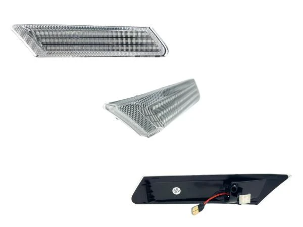 LED Seitenblinker Blinker Klar Silber Module für Porsche Boxster Typ 987 2005-2012