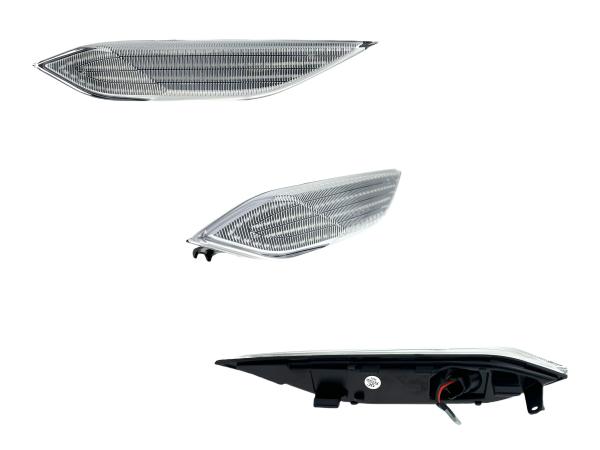 LED Seitenblinker Blinker Klar Silber Module für Porsche Cayenne Typ 92A 2010-2014