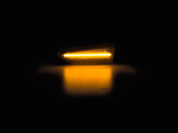 902 Top Schwarz LED Seitenblinker Blinker mit Gelbe Streife Für Opel 
