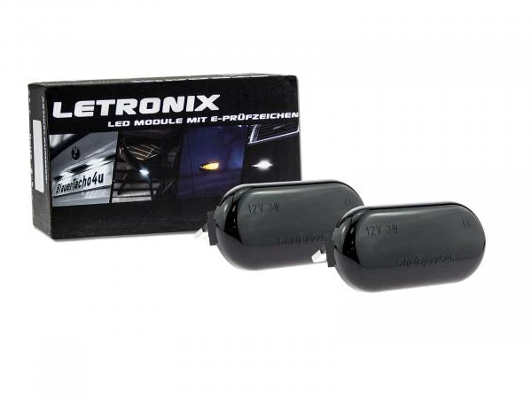 LED Seitenblinker Blinker Smoke Schwarz kompatibel mit für Nissan Note Typ E11 2005-