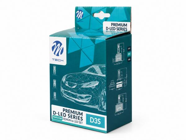 Preview: LETRONIX D3S LED Retrofit Xenon auf LED 6000K 8400lm CANBUS Plug & Play - LZXD3S