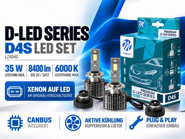 LETRONIX D4S LED Retrofit Xenon auf LED 6000K 8400lm CAN-Bus Plug & Play - LZXD4S