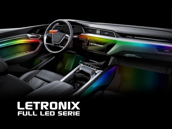 LETRONIX Full LED Ambientebeleuchtung für Armaturenbrett + 2 Türen 12V Farbauswahl