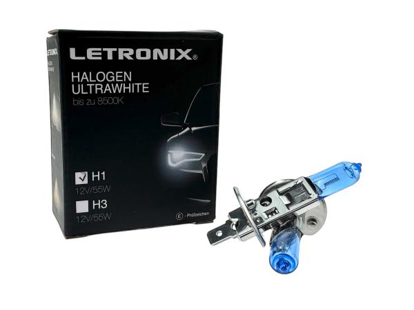 LETRONIX H1 12V 55W Halogen Leuchtmittel 8500K Xenon Gas Ultra White