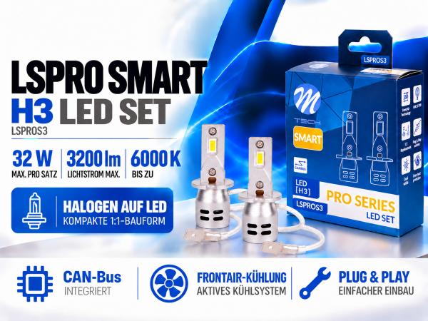 Preview: LETRONIX H3 LED Retrofit 6000K 4600lm CAN-Bus Abblendlicht / Nebelscheinwerfer - LSPROS3