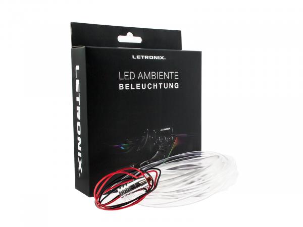 Preview: LETRONIX LED Ambientebeleuchtung *LED Serie* 12V 2 Meter Lichtleiter und Tube