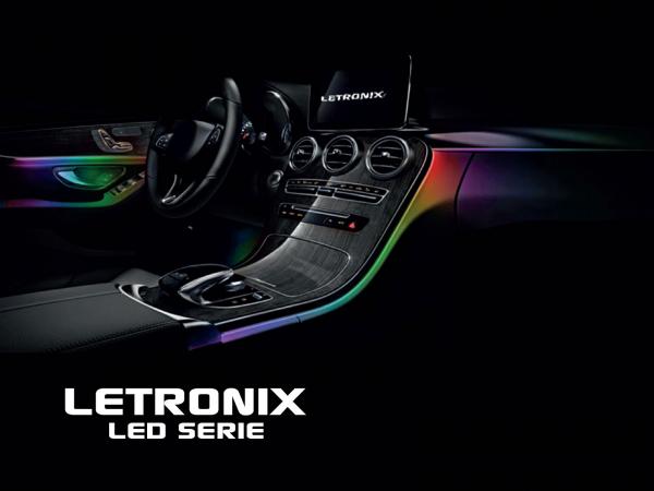 LETRONIX LED Ambientebeleuchtung für Armaturenbrett Orange für BMW
