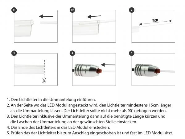 LETRONIX LED Modul Verlängerungskabel 2 Meter für LED Ambientebeleuchtung