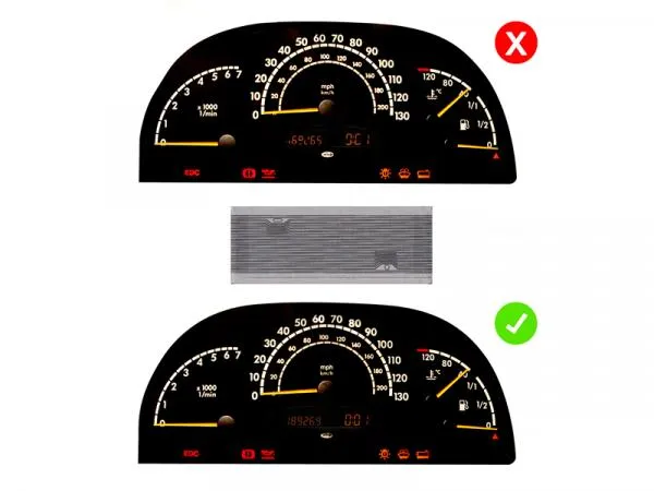 LETRONIX Mercedes Vito W638 Tacho Multifunktions Display Pixel Reparatur Folie