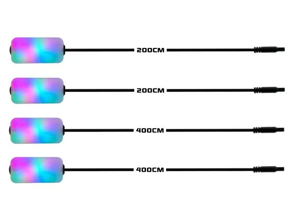 LETRONIX RGB Full LED Rainbow Fußraumbeleuchtung 4er Set RGBIC LED-Modul