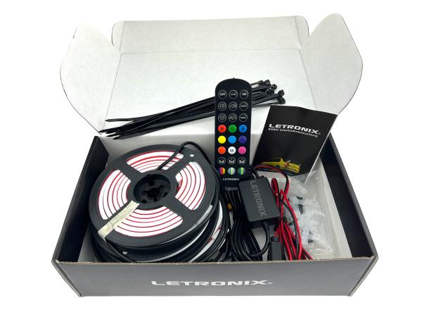 LETRONIX Rainbow RGB RGBIC LED Unterbodenbeleuchtung 2.0 (2x 50cm+150cm+50cm)