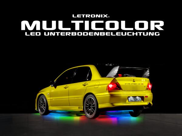 LETRONIX Rainbow RGB RGBIC LED Unterbodenbeleuchtung 2.0 2x (90cm+180cm+90cm)
