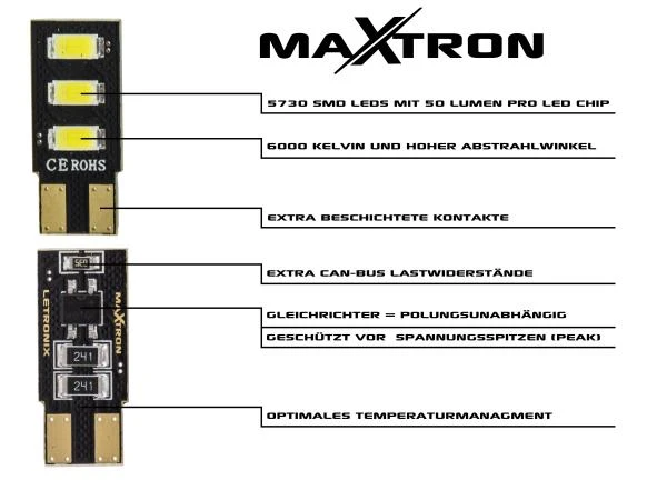 MaXtron® SMD LED Innenraumbeleuchtung Chrysler 300C VorFacelift