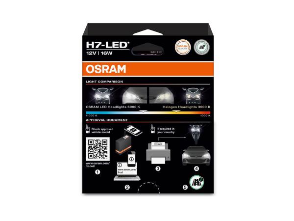 Preview: OSRAM ***B-WARE*** Night Breaker H7 LED SPEED GEN2 +450% 6000K Straßenzulassung - 64210DWNBSP-2HB