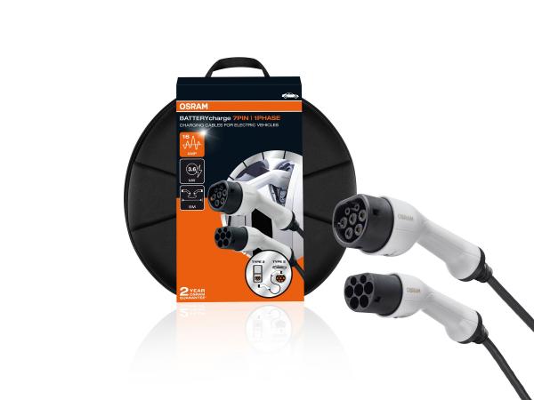 OSRAM BATTERYcharge 7PIN 1PHASE 16A Typ 2 Ladekabel 5 m Elektroauto - OCC21605