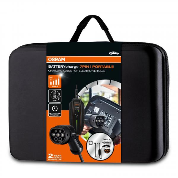 Preview: OSRAM BATTERYcharge 7PIN PORTABLE Typ 2 Mobiles Ladegerät 10A 16A 3,6 kW - OPC20A05