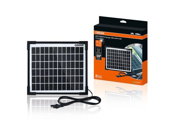 OSRAM BATTERYcharge SOLAR 5W Solarbatterieladegerät Batterieerhaltung 12V - OSP5000