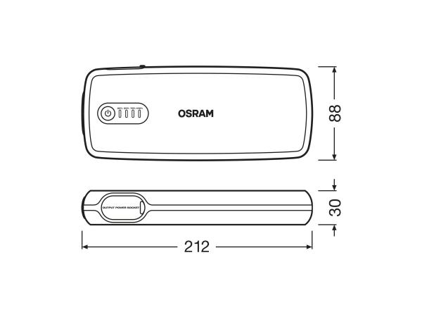 OSRAM BATTERYstart 400 Lithium Starthilfe Powerbank 16800 mAh 2000A - OBSL400