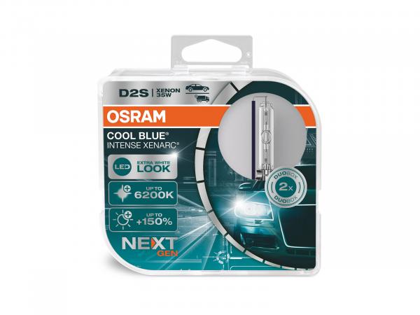 OSRAM D2S Cool Blue Intense NEXT GENERATION Xenon Duo Box 66240CBN-HCB