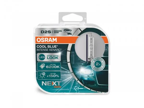 OSRAM D2S Cool Blue Intense NEXT GENERATION Xenon Duo Box 66240CBN-HCB