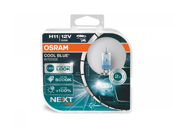 OSRAM H11 Cool Blue Intense NEXT GENERATION Halogen Duo Box 64211CBN-HCB